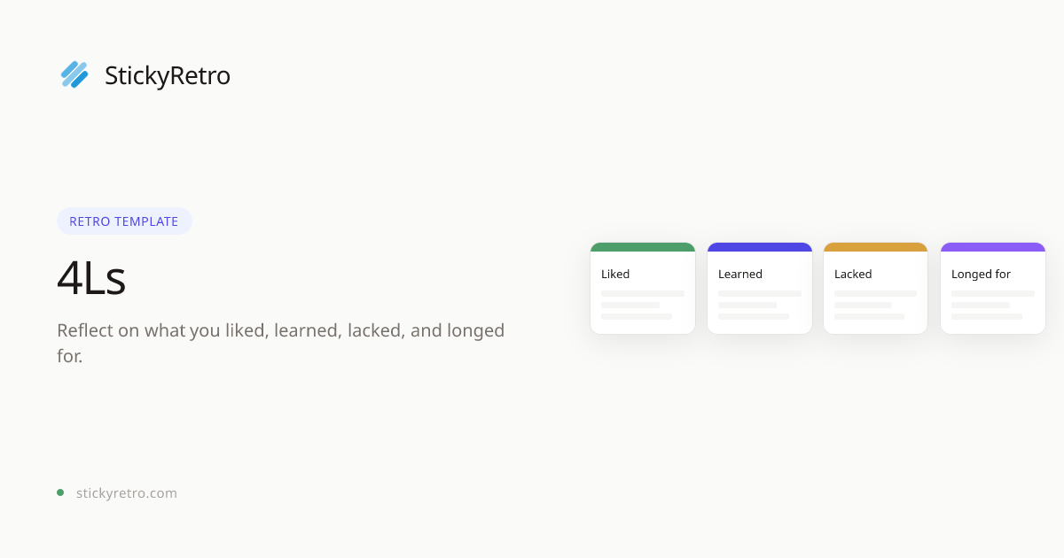 4Ls Retrospective Template - StickyRetro